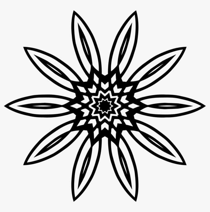 Drawing Line Art Coloring Book Petal Free Commercial - Drawing, transparent png download