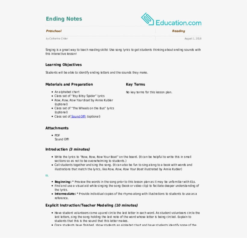 Related Learning Resources - Ing Lesson Plan, transparent png download