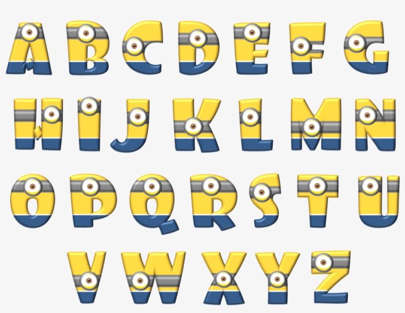 Letras Minions Png - Fuentes De Letras Minions, transparent png download