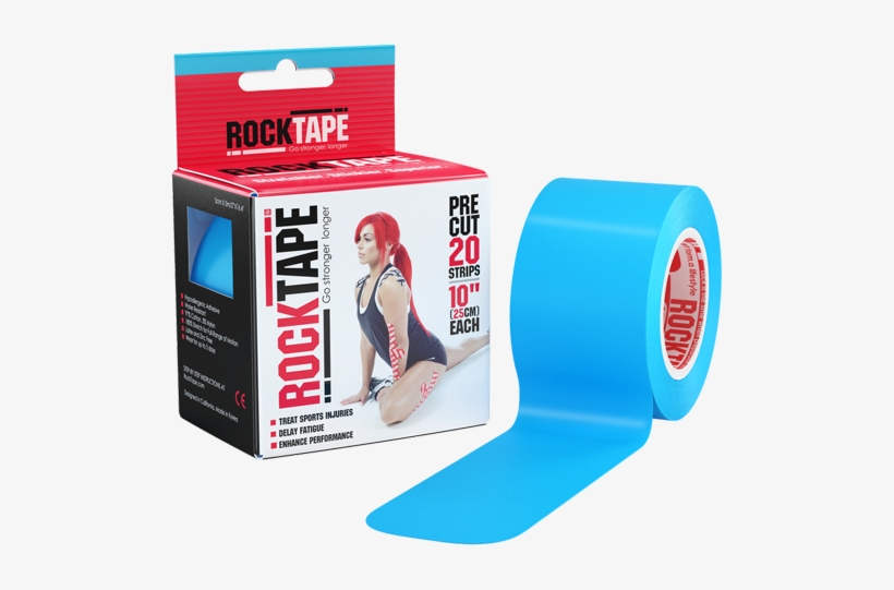 Rocktape® Precut - Rocktape Kinesiology Tape, Blue, transparent png download