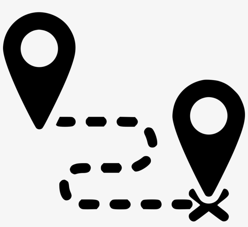 Destination Route Direction Way Map Distance Comments - Way Icon Png, transparent png download