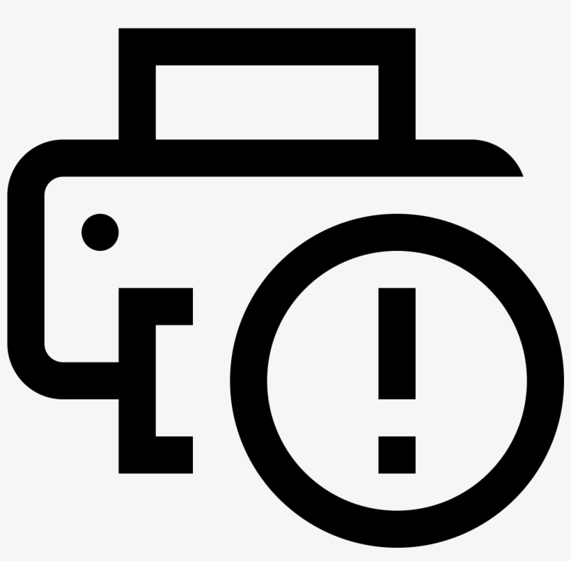 Printer Error Icon - Windows 10 Print Icon, transparent png download