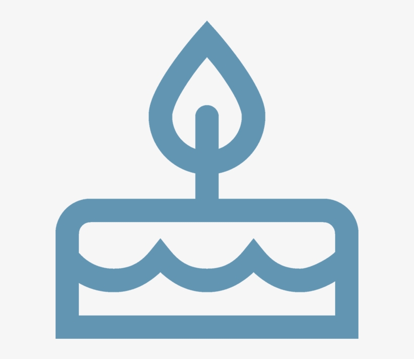 Cake Icon Blue - First Birthday Icons Png, transparent png download