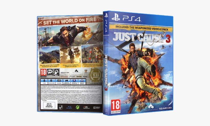 Capa Just Cause 3 Ps4﻿ - Square Enix Just Cause 3 (pc / Dvd-rom), transparent png download