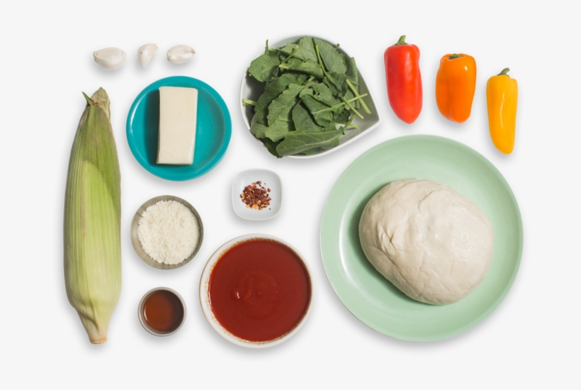 Sweet Corn & Tinkerbell Pepper Pizza With Fontina Cheese - Dish, transparent png download