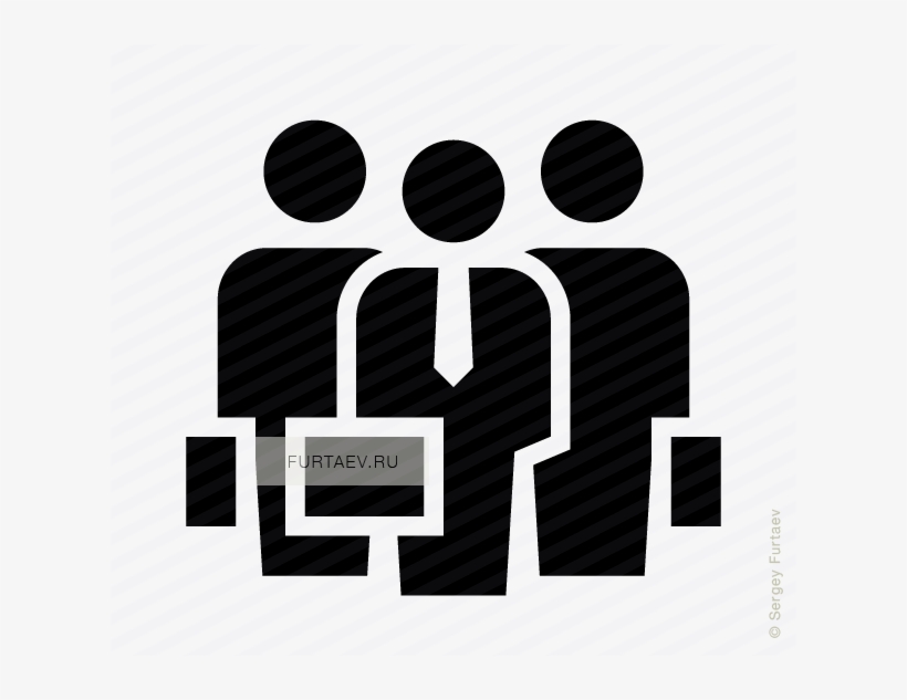Vector Icon Of Business People Group With Briefcases - Escort Icon Png, transparent png download