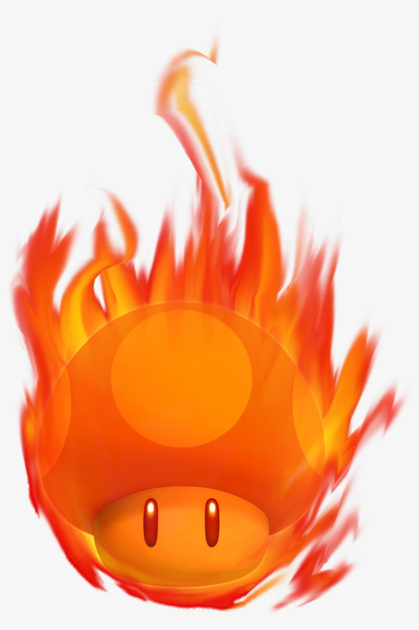 Burningmushroom - Burning Mushroom Mario, transparent png download