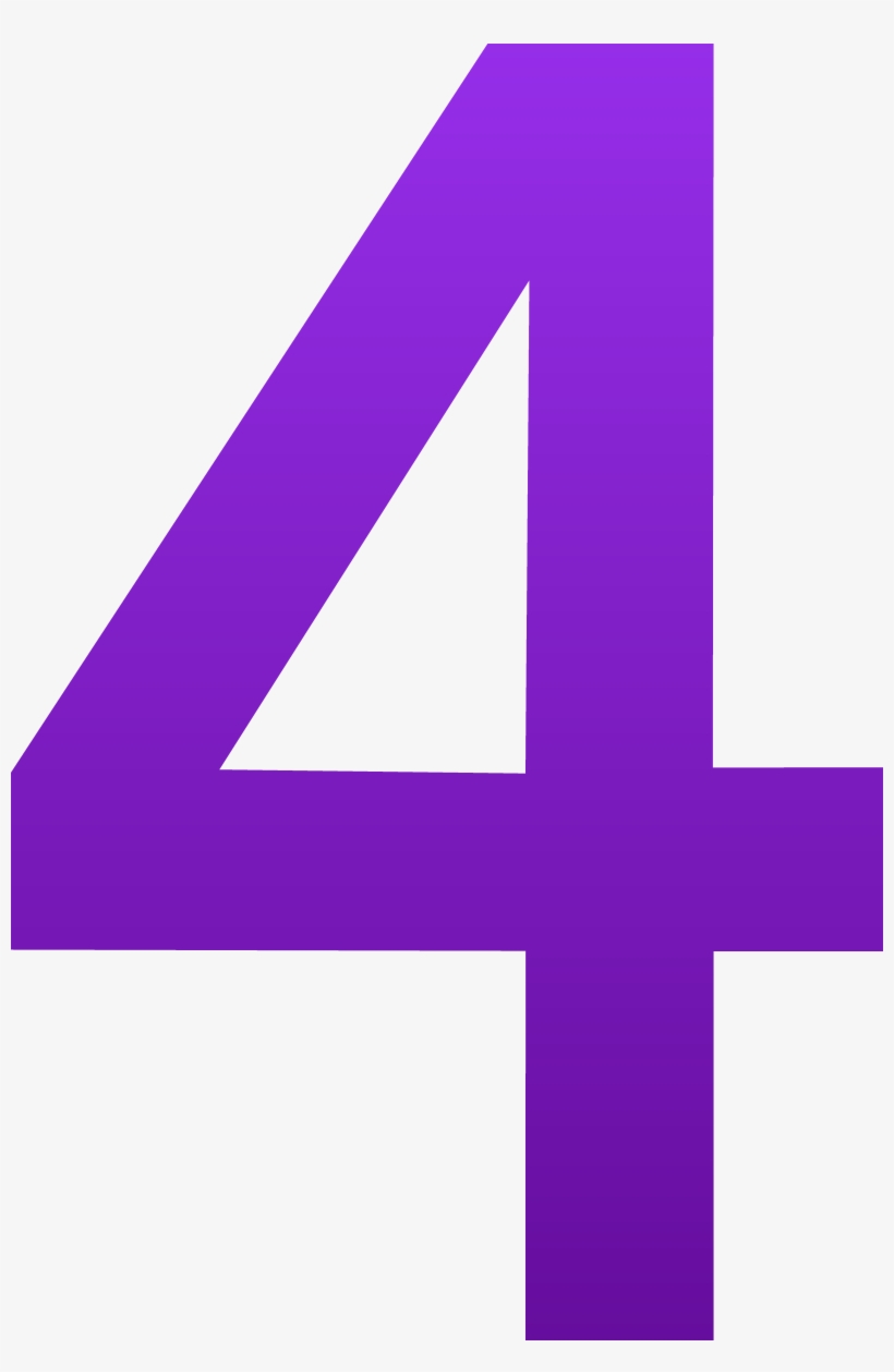 Glossy Number - Four Clipart, transparent png download
