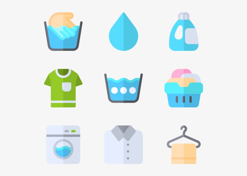 Laundry Washing 40 Icons - Washing, transparent png download