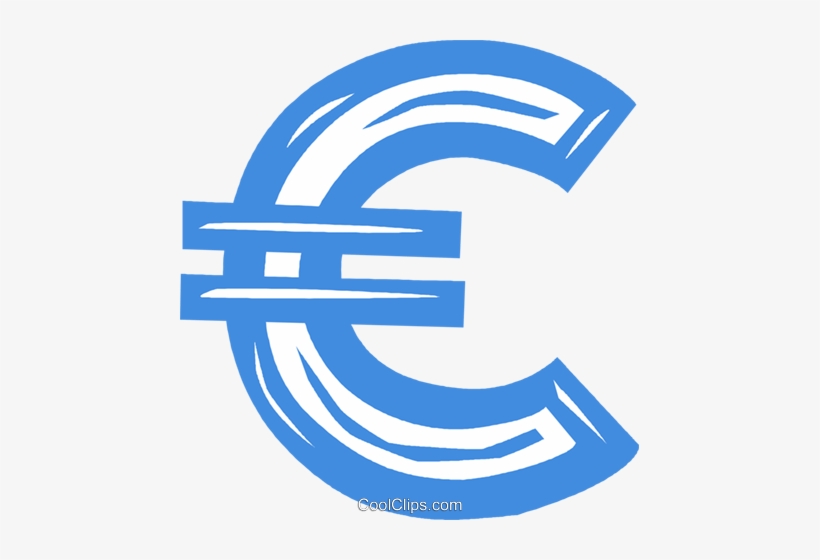 Euro Symbol Royalty Free Vector Clip Art Illustration - Vector Graphics, transparent png download