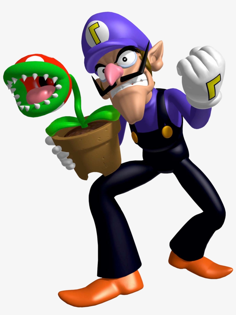 Waluigi 0 - Super Smash Bros Ultimate Piranha Plant, transparent png download