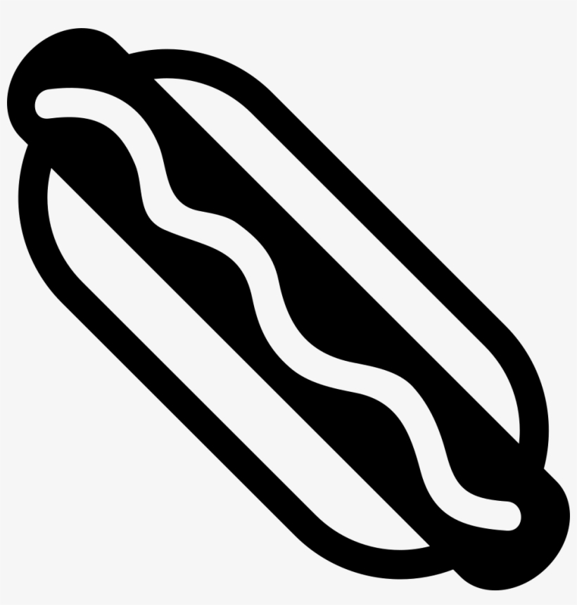 Hot Dog With Sauce And Bread Comments - Hot Dog Silhouette Png, transparent png download