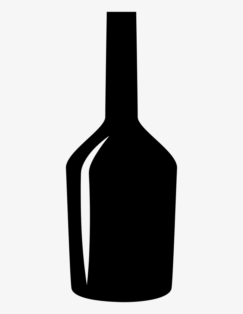 Black Wine Bottle Glass Shape, transparent png download