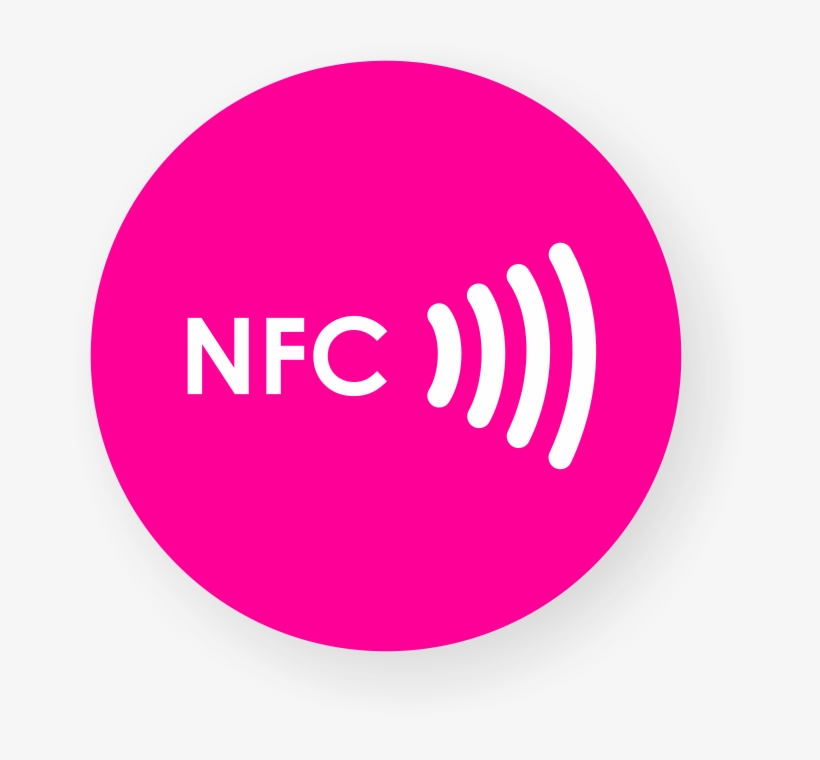 Picture Of Nfc Sticker 50mm Neon, - Color, transparent png download