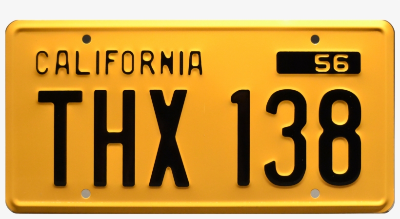 Thx 138 Prop Plate Movie Memorabilia From American - Thx 138, transparent png download