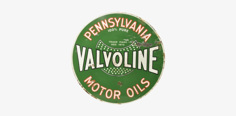 Double Sided Porcelain Curb Sign For Valvoline Pennsylvania - Valvoline Vintage, transparent png download