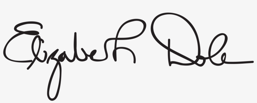 Open - Elizabeth Dole Signature, transparent png download