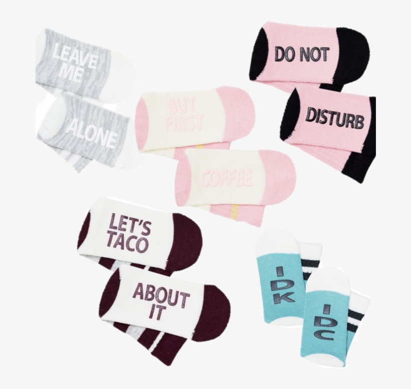 Ladies Fun Meme Conversational Crew Socks, 5 Pack - Sock, transparent png download