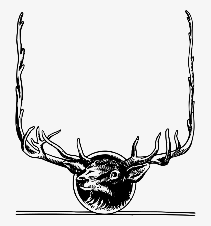 Reindeer Elk Horn Borders And Frames - Deer Frame Png, transparent png download