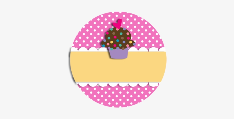 Cupcake Circles 1 Inch Pink - Scrapbook Designs Printable Baby Stickers, transparent png download