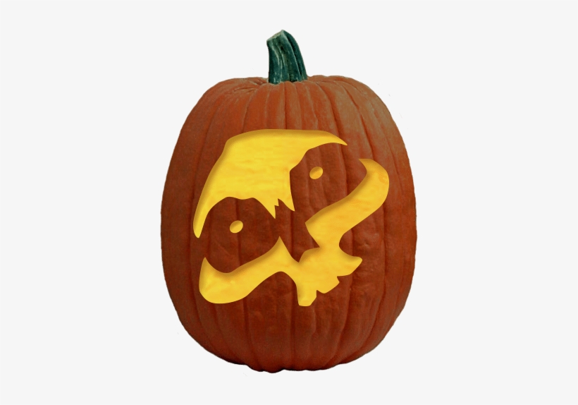 Skelton Pumpkin Carving Pattern - Jack-o'-lantern, transparent png download