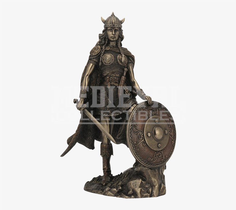 Female Viking Warrior Statue - Greek Warrior Statues Female, transparent png download