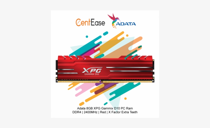Adata 8gb Xpg Gammix D10 Pc Ram - Xpg Gammix D10 - Dimm 288-pin, transparent png download