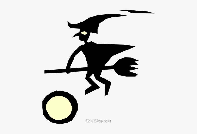 Witch On A Broomstick Royalty Free Vector Clip Art, transparent png download