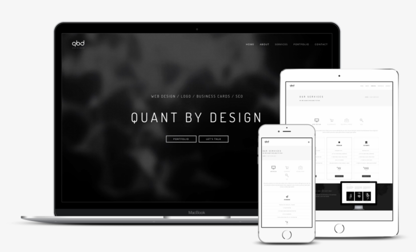 Quant By Design Website Mockup 01 All Devices - Design, transparent png download