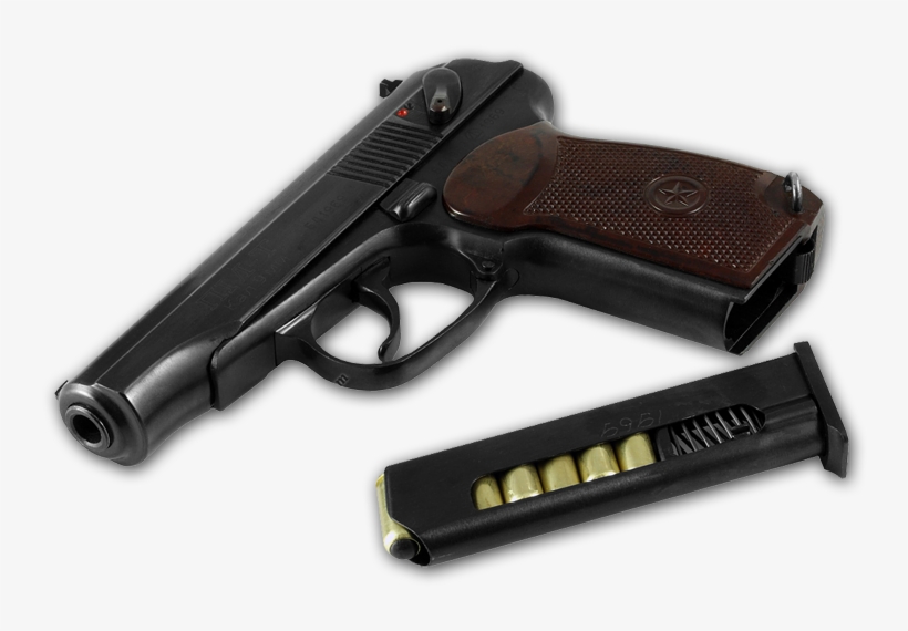 Makarov Handgun Png Image - Gun On Table Png, transparent png download