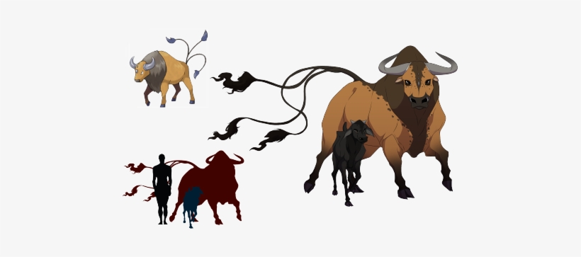Wow, A Tauros And A Baby Tauros - Pokemon Tauros, transparent png download