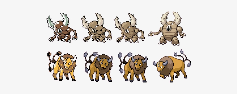 Not 100% Happy With The Shading On Tauros But Eh - Pinsir Sprite, transparent png download