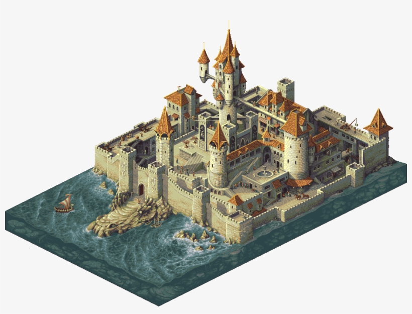 Castle Png - Google 검색 - Rollercoaster Tycoon Pixel Art, transparent png download