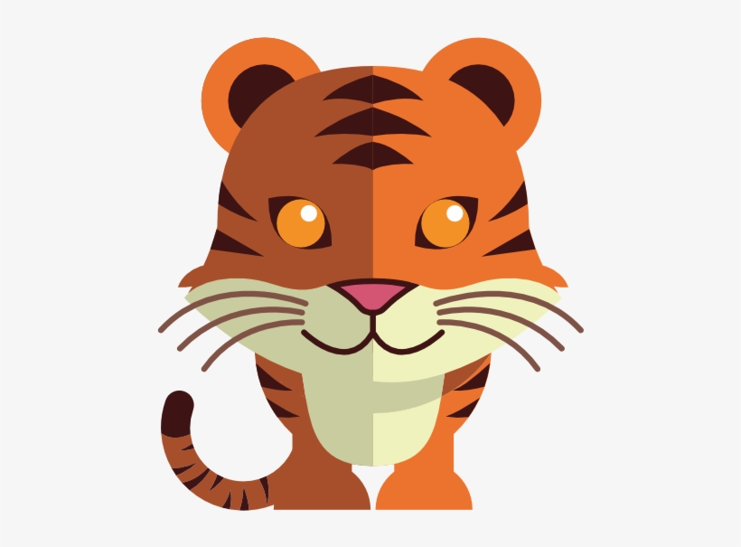 O Tigre É Um Grande Caçador Contribuindo Para Isso, - Funny Cartoon Animals Tiger, transparent png download