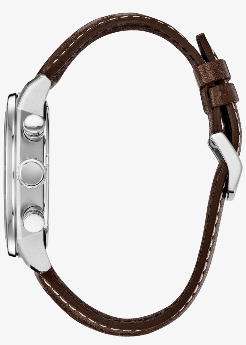 Gents Brycen Citizen Watch With Hickory Brown Leather - Citizen Eco-drive Men's Chronograph Black Leather Strap, transparent png download