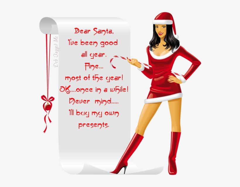 Http - //dl - Glitter Graphics - Go To Www - Glitter - Cartoon Santa In Girl, transparent png download