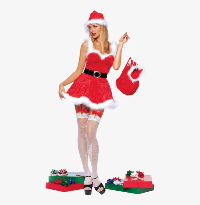 Sexy Mère Noel - Adult Miss L. Toe Sexy Christmas Costume - Red - S, transparent png download