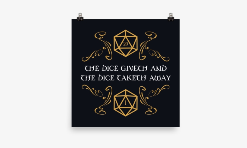 Dungeons And Dragons Shirt - Dice Giveth And Taketh, transparent png download