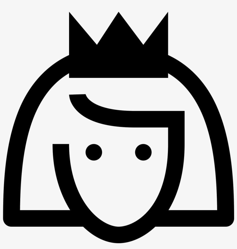 Smile Clipart Computer Icons Emoticon Share Icon Icone - Black And White Princess Icon, transparent png download