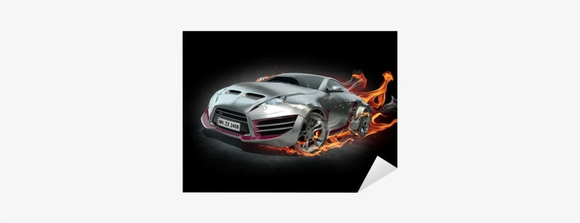 Obraz Na Płótnie Samochód Ogień Aa70x50-2690, transparent png download
