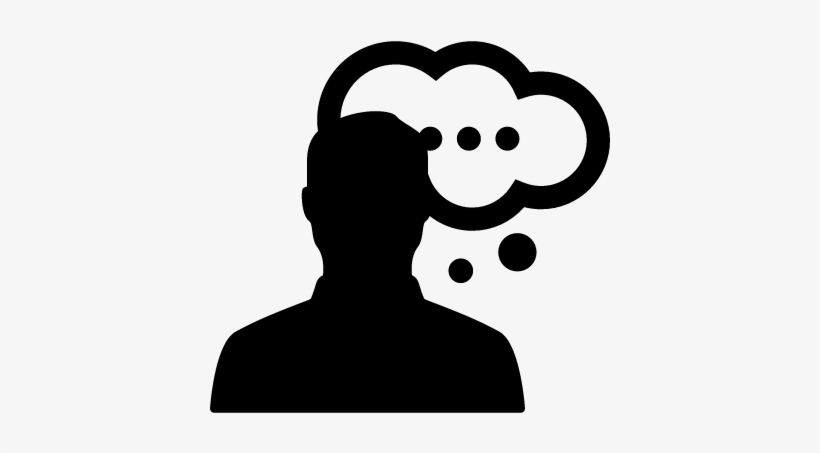 Man Thinking Vector - Thinking Man Silhouette Png, transparent png download