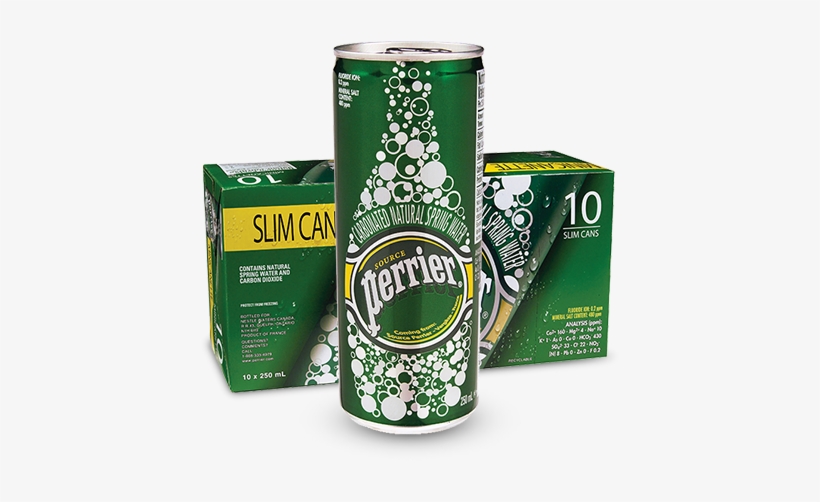 Alt Text Placeholder - Perrier Sparkling Mineral Water 8.45 Oz Can - Case, transparent png download