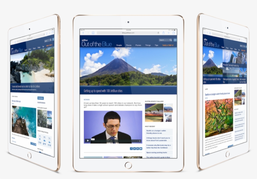 Jetblue's Blog Show On Rotating Ipads - Costa Rica Birds: A Folding Pocket Guide, transparent png download