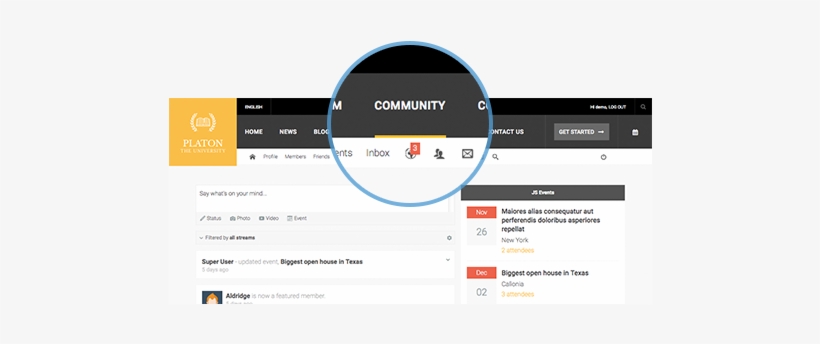 Supports Jomsocial - Joomla Templates Social Network, transparent png download