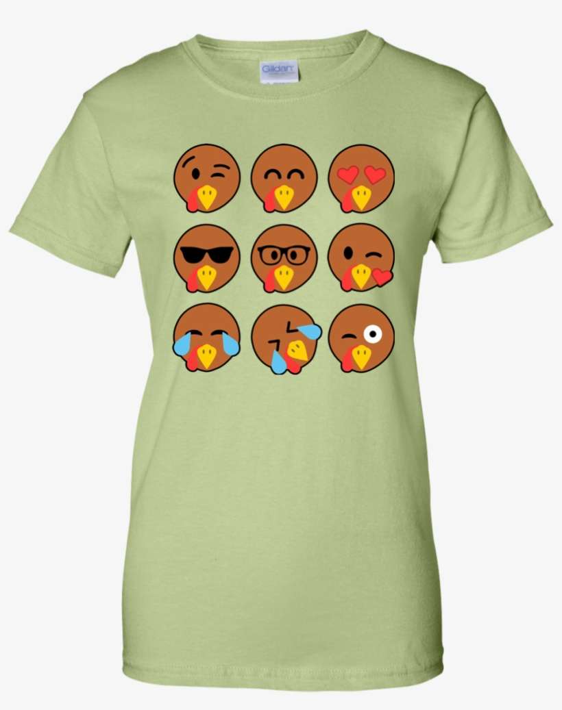 Turkey Emojis Thanksgiving Tshirt G200l Gildan Ladies' - Bunkieshop Death - Lady Death T Shirt & Hoodie, transparent png download