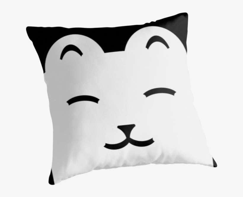 Happy Cat Happy Bear By Dubukat - Cushion, transparent png download