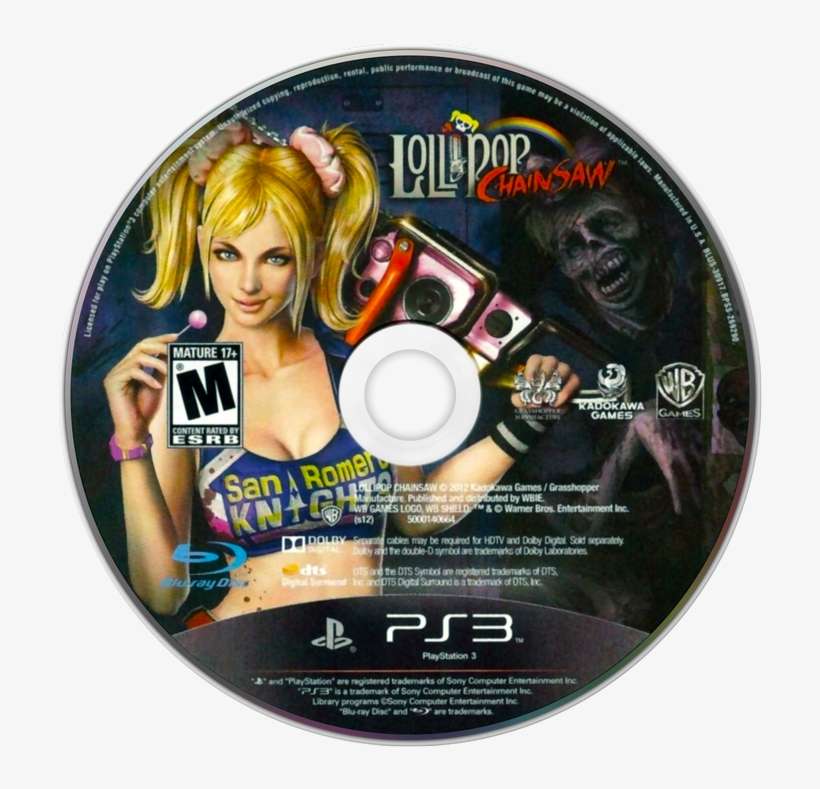 Lollipop Chainsaw - Lollipop Chainsaw Ps3 Disc, transparent png download