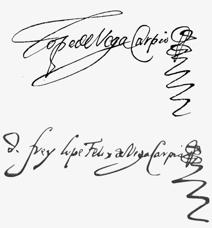 Firmas De Lope De Vega - Firma Lope De Vega, transparent png download