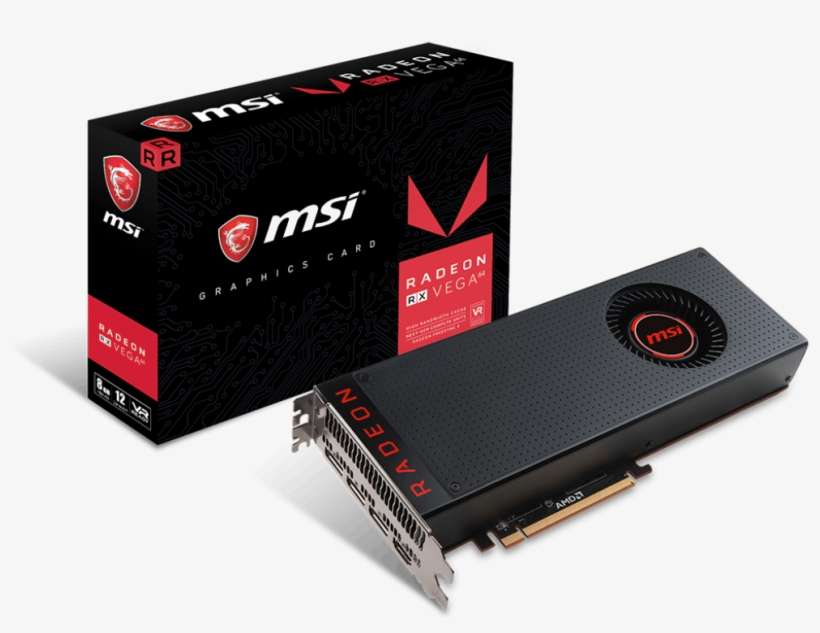 Radeon™ Rx Vega64 Graphics Cards Radeon Rx Vega 64 - Msi Radeon Rx Vega 64 8gb Hbm2, transparent png download