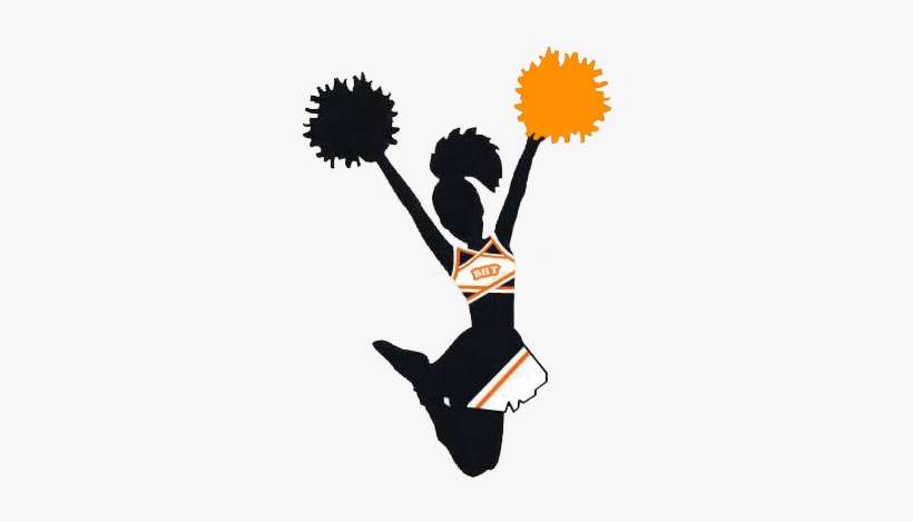 Cheerleader Cartoon Black And White, transparent png download